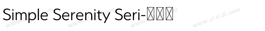 Simple Serenity Seri字体转换